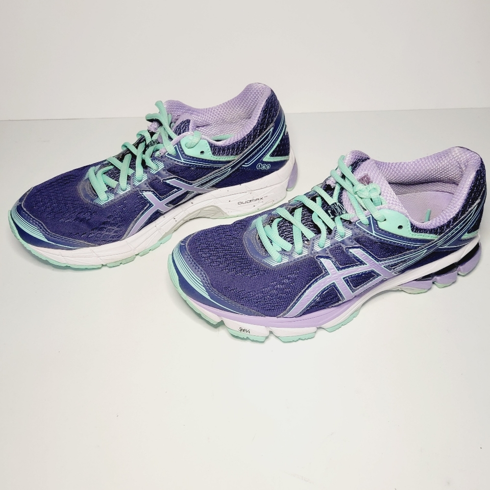 Womans Asics Gel Venture DuoMax Size 6.5 Indigo Purple Teel Walking/Running - Picture 6 of 10
